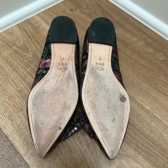 Sam Edelman Raisa Studded Black Bird Jacquard Pointed Flats (Size 8) - Picture 4 of 4